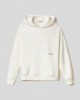 Felpa cappuccio basica con stampa • Off white