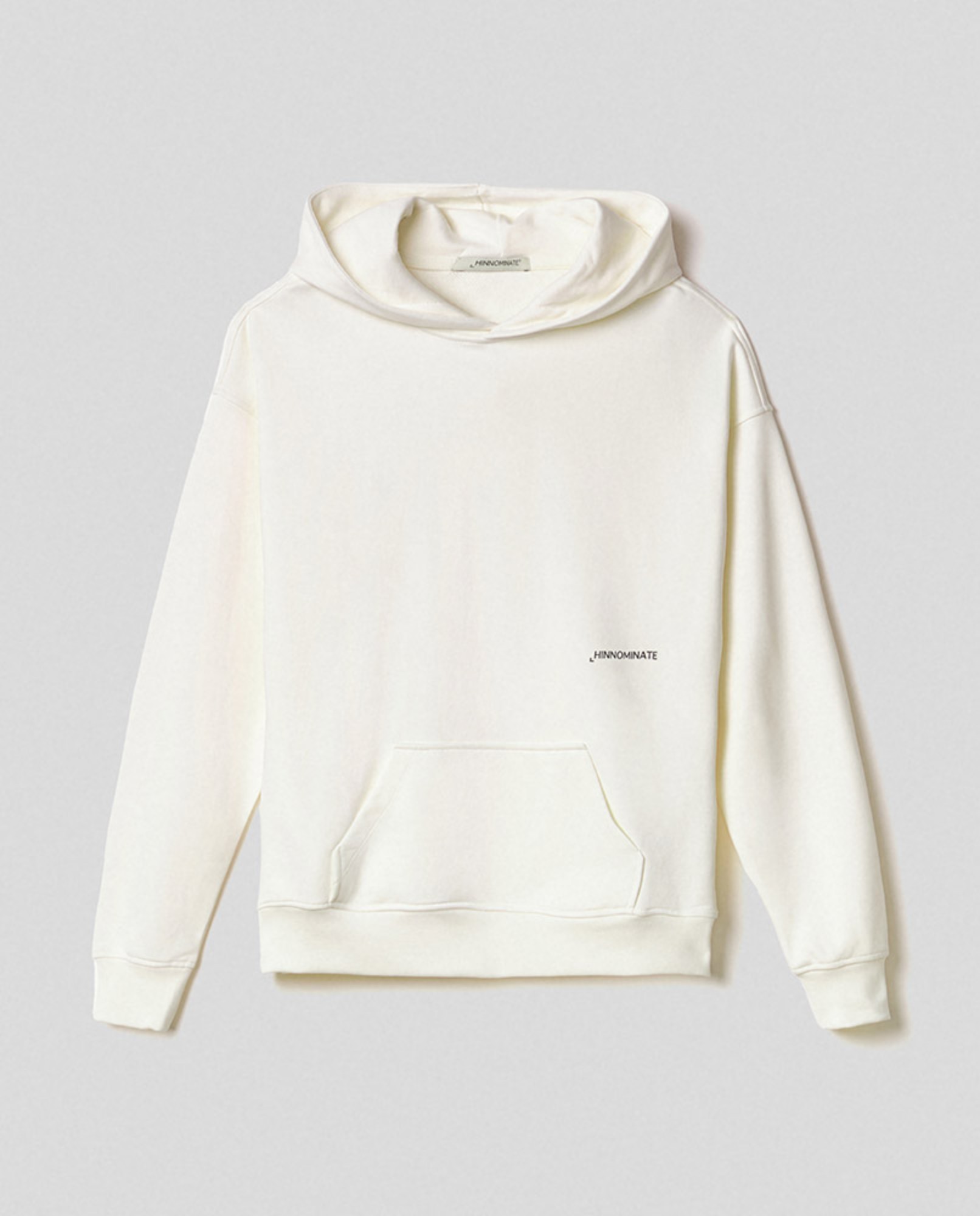 Felpa cappuccio basica con stampa • Off white