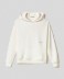 Felpa cappuccio basica con stampa • Off white