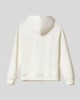 Felpa cappuccio basica con stampa • Off white