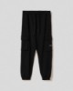 Pantalone basico con tasconi in felpa • Nero