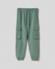 Pantalone basico con tasconi in felpa  • Muschio