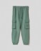 Pantalone basico con tasconi in felpa  • Muschio