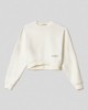 Felpa corta basica paricollo  • Off white