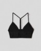 Top fitness con inserti in tulle  • Nero