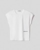 T-shirt mezza manica in costina • Bianco