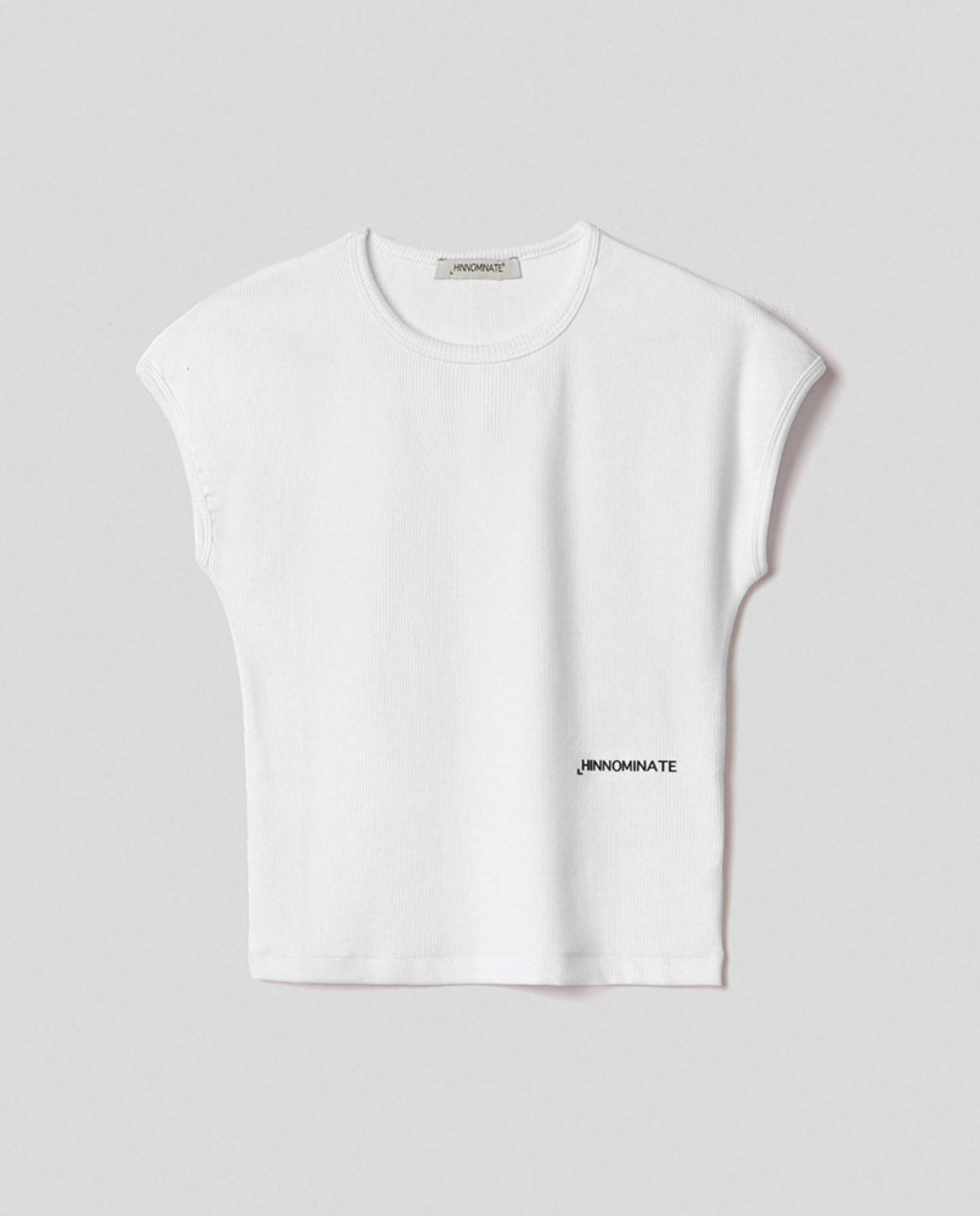 T-shirt mezza manica in costina • Bianco