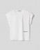 T-shirt mezza manica in costina • Bianco