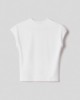 T-shirt mezza manica in costina • Bianco