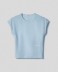 T-shirt mezza manica in costina • Azzurro polvere