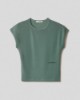 T-shirt mezza manica in costina • Muschio