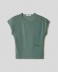 T-shirt mezza manica in costina • Muschio