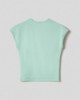 T-shirt mezza manica in costina • Verde giada