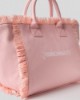 Borsa in canvas grande • Cipria