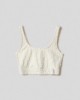 Crop top in spugna logata • Off white