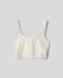 Crop top in spugna logata • Off white