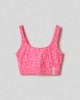 Crop top in spugna logata • Sorbetto
