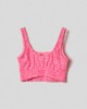 Crop top in spugna logata • Sorbetto