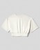 Felpa paricollo corta in modal a mezza manica • Off white