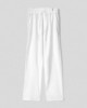 Pantalone in lino morbido con coulisse • Bianco