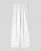 Pantalone in lino morbido con coulisse • Bianco
