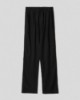 Pantalone in lino morbido con coulisse • Nero
