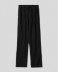 Pantalone in lino morbido con coulisse • Nero
