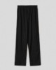 Pantalone in lino morbido con coulisse • Nero