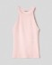 Top in costina con scollo all'americana • Cipria