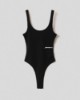 Body a canotta in costina  • Nero