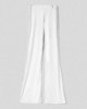 Pantalone a zampetta a vita alta in costina piatta • Bianco