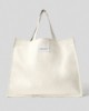 Borsa in canvas grande con etichetta • Off white