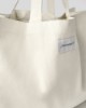 Borsa in canvas grande con etichetta • Off white