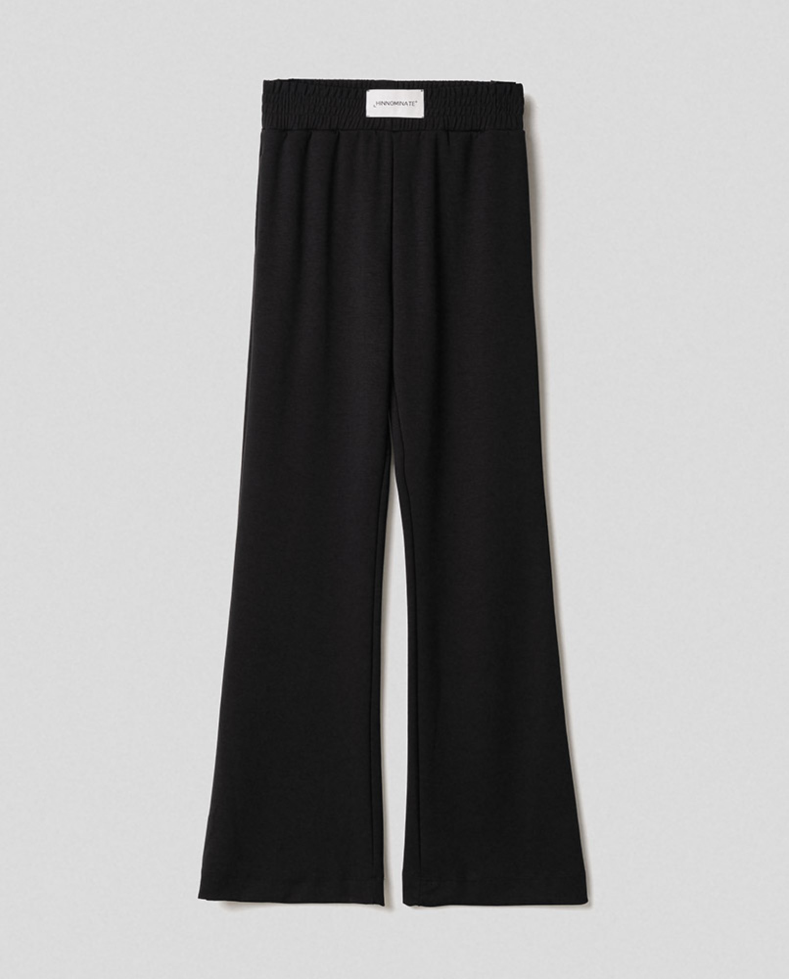 Pantalone in modal dritto con cinto alto  • Nero