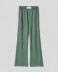 Pantalone in modal dritto  con cinto alto • Muschio