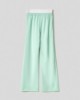 Pantalone dritto in modal  con boxer popeline • Verde giada