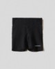 Leggings ciclista in lycra lucida a vita alta • Nero