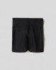 Leggings ciclista in lycra lucida a vita alta • Nero