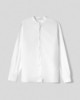 Camicia in lino con collo alla coreana • Bianco