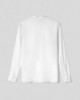 Camicia in lino con collo alla coreana • Bianco
