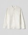 Camicia in lino con collo alla coreana • Ecru