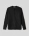 Camicia in lino con collo alla coreana • Nero