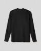 Camicia in lino con collo alla coreana • Nero