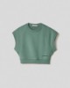 Felpa girocollo corta smanicata raglan  • Muschio