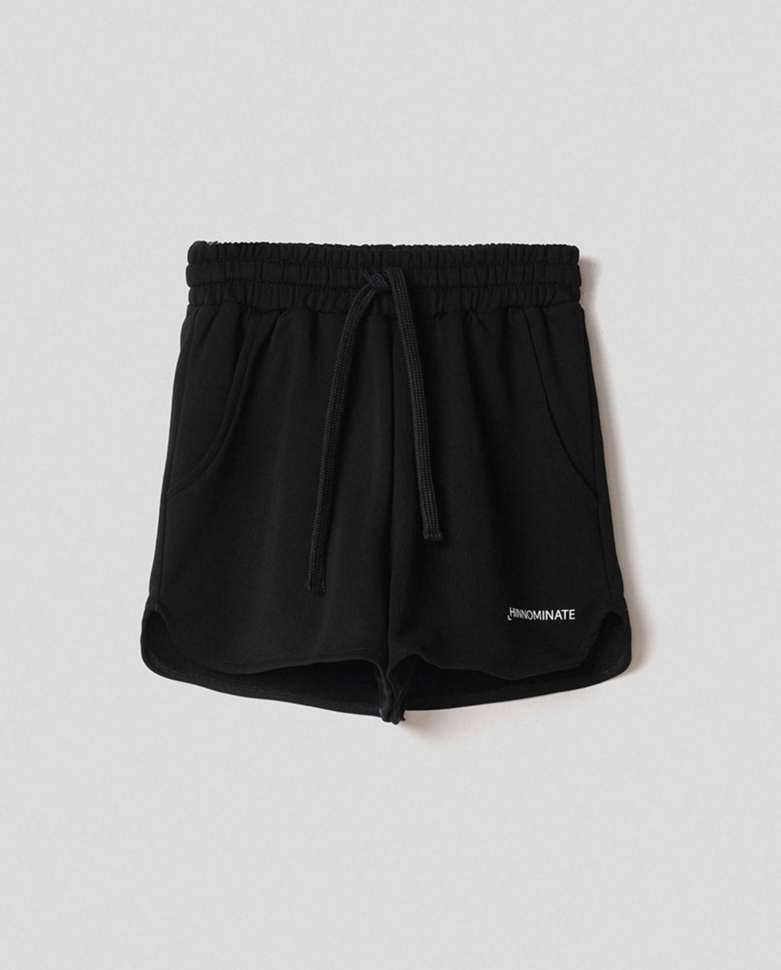 Shorts corto in felpa con spacchi laterali • Nero