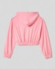 Felpa cappuccio full zip crop in modal • Sorbetto