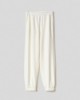 Pantalone in modal basico con elastico al fondo • Off white