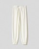 Pantalone in modal basico con elastico al fondo • Off white