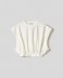 Felpa paricollo in modal smanicata corta con giro ampio • Off white