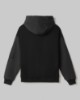 Felpa Cappuccio Basica Con Maniche In Nylon • Nero